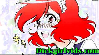 Busty hentai shemale hardcore fucked in bed