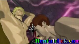 Naked hentai gay blowed man asshole fucked