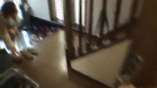 Rin Satomi rides boner with shaved crack