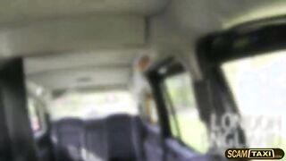 Huge tits brunette passenger sucks and fucks in the backseat 