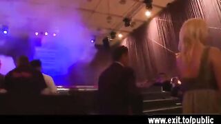 Yasmine spreads pussy in public for 1000 specatators