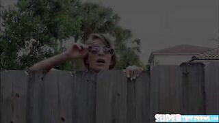 Hot and slutty Kimmy Granger gets caught and fucked by neighbor