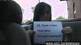 Flashing Teen criss crossing the town