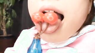 Morimoto Miku masturbating with her sex toys