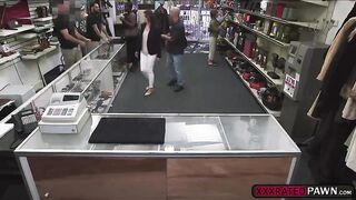 Horny milf gets a releif by getting fucked in the pawnshop