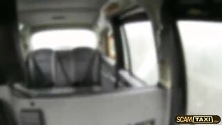 Provocative client gets her pussy creams by the driver