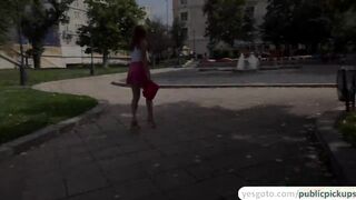 Hottest Euro chick Eva Berger fucks a college stranger for cash