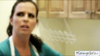 Teen Trinity masturbates and MILF Kobe guides her into lesbo fun