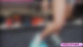 Black muscular gym trainer deepthroat head in the pawnshop