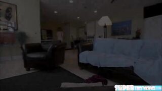 Tiny and horny Mia Scarlett gets fucked by dude bringing her order