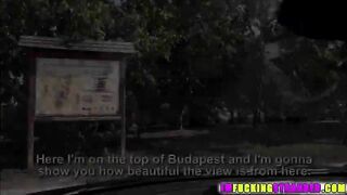 Attractive and brunette Felicia gets spotted and fucked by dude