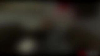 Blonde college teen Tera Knightly takes a huge fat black cock in her horny mouth