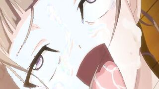 Hentai babe rides hard cock