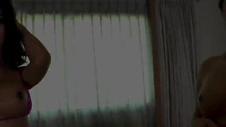 Shemales Candy and Gift shows off their body and plays a toy