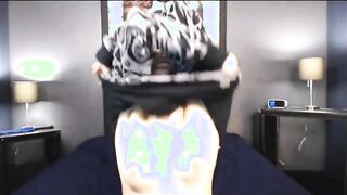 Hot blonde camchick play with toy