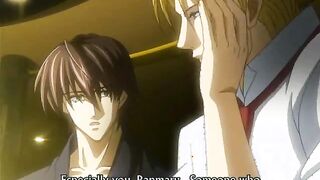 Hot muscular anime gay couple hardcore in bed