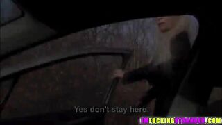 Slim and horny Chloe Lacourt gets spotted and fucked by dude