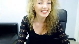 Blonde girl striptease live show