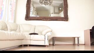 Sexy brunette bends backwards for cock