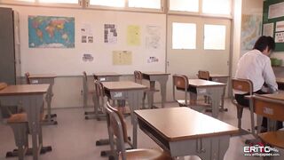 Yummy Japanese sensei Karina fucked and jizzed by student