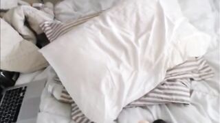 Tattoo girl enjoy sex in front of webcam