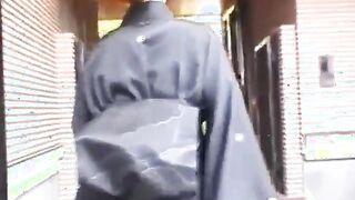 Marie sucks dick and has cunt rubbed under skirt outdoor