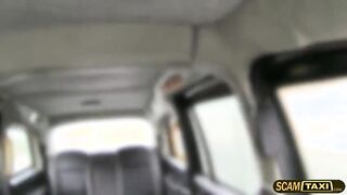 Alluring blonde customer gets banged and receives a facial