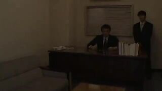 Asian milf masturbated before swallowing hard cock