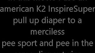 Pee sport in pull up diaper