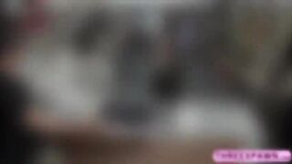 Adorable  stewardess receives cash and blows cock behind the counter