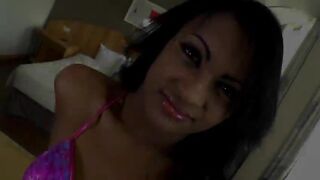 Teenage Transgirl Jady pumps her dick in a solo masturbation
