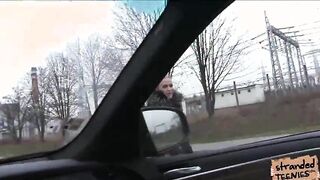 Slutty Babe Cristal gets pounded by a stranger stud in his car