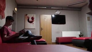 Amazing babe with glasses blowjob