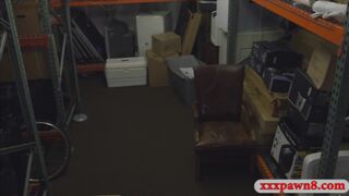 Horny blond milf pounded in storage room