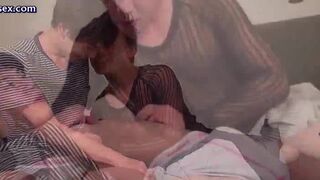 Asian boy sucking and taking anal