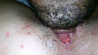 Pink teen pussy being eaten