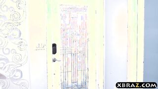 Super hot black maid Priya Price fucks a big white cock