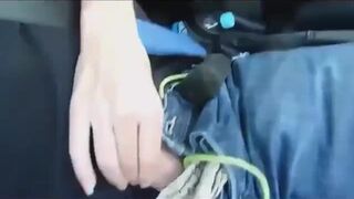 Crazy Uber Driver Jerks My Dick During A Ride