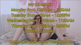 Girl wear glass masturbate with dildo