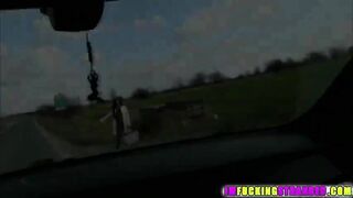 Beautiful and brunette Eveline Dellai gets a help and fucked