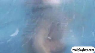 Babes fucked by the pool on Springbreak