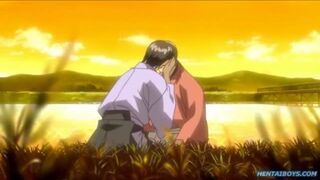 Handsome hentai gay couple hot asshole fucked