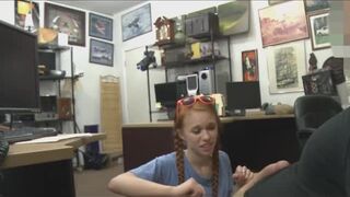 Raunchy Redheaded Dolly Little Lets Owner Poke Mouth