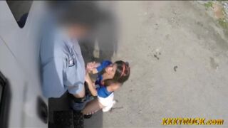 Small tits latin babe railed in the car