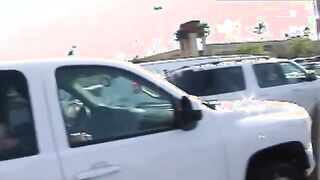 Large Brunette Girl Sucks Throbbing Rod