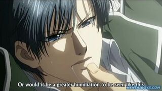 Anime gay couple having hardcore sex and love