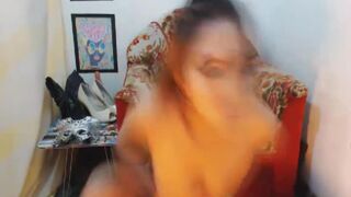 Busty Shemale Masturbate Her Hard Cock