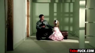 Hot slut in a dress gets her pussy fucked