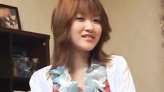 Horny Mai gets her hairy cunt fucked while wearing her panties