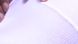 Aoi gives a sizzling blowjob and gets tits sprayed